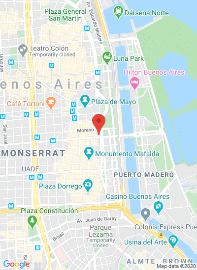 Map showing Argentina