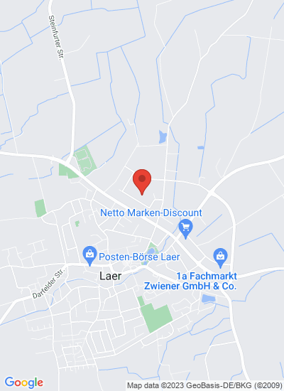 Map showing Laer, Germany