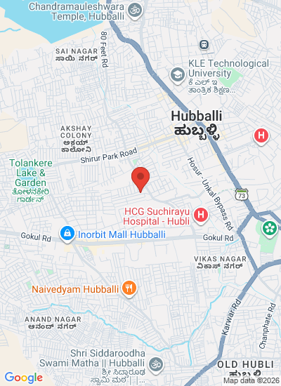 Map showing Bangalore, India
