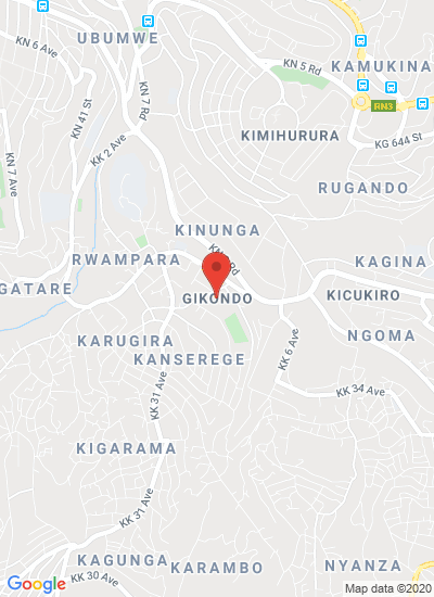 Map showing Kigali, Rwanda
