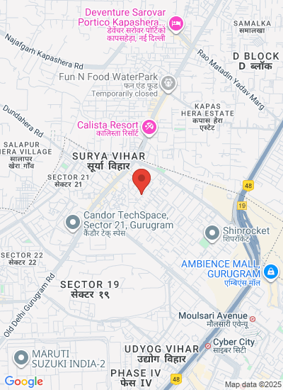 Map showing Gurugram, India