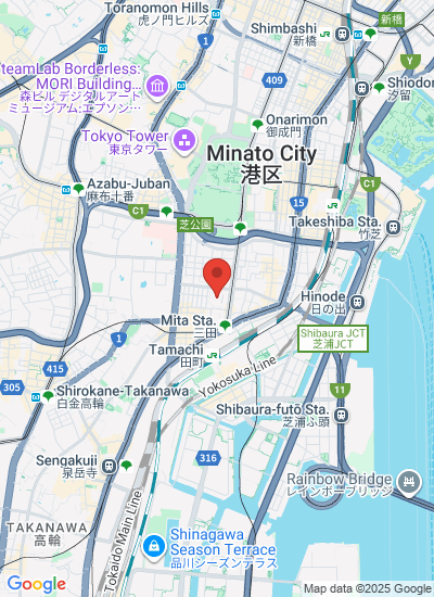 Map showing Tokyo, Japan