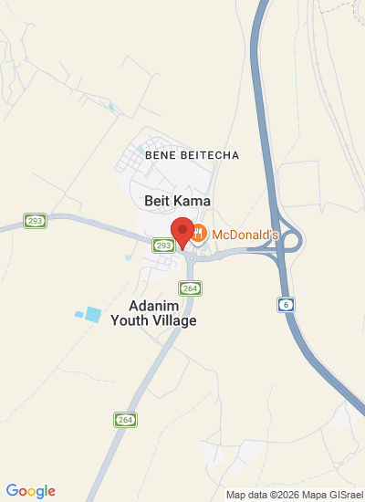 Map showing Beit Kama, Israel