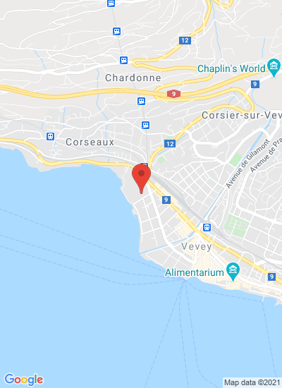 Map showing Vevey, Switzerland