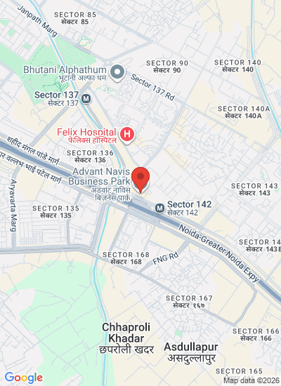 Map showing Noida, India