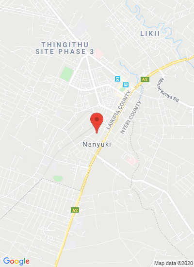 Map showing Nanyuki, Kenya