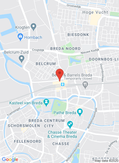 Map showing Breda, Netherlands