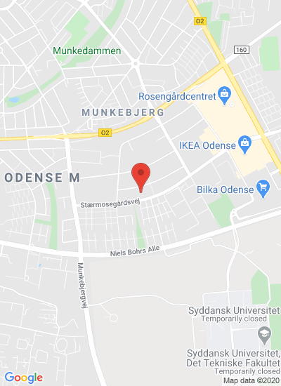 Map showing Odense M, Denmark