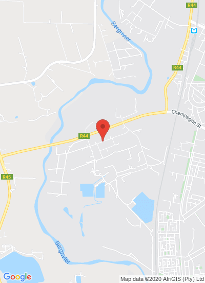 Map showing Suider Paarl, South Africa