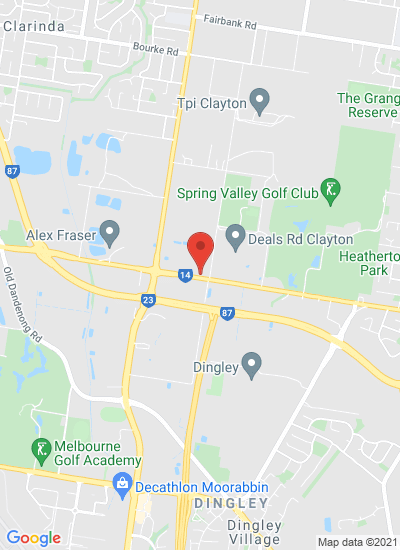 Map showing Clayton South, Australia