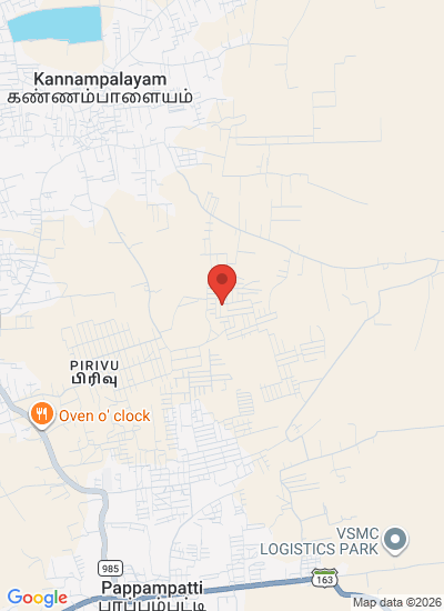 Map showing Coimbatore, India