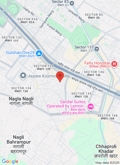 Map showing Noida, India