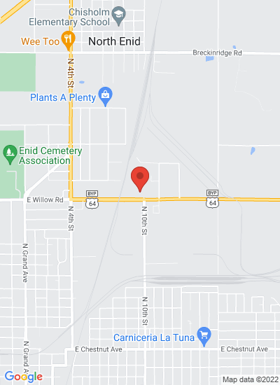 Map showing Enid, United States