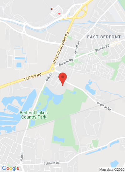 Map showing Feltham, United Kingdom