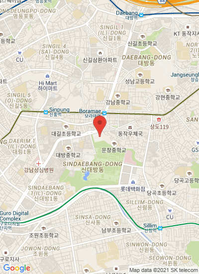 Map showing South Korea
