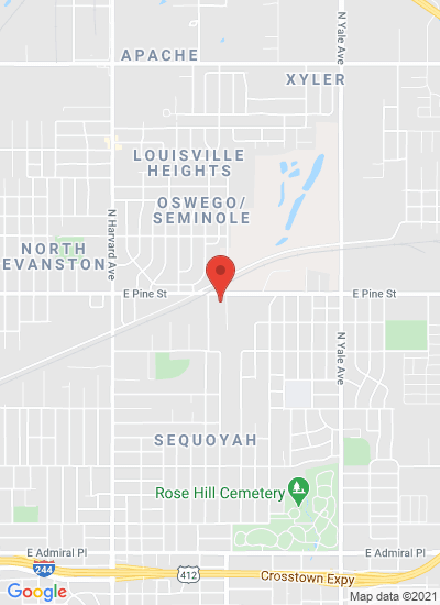 Map showing Tulsa, United States