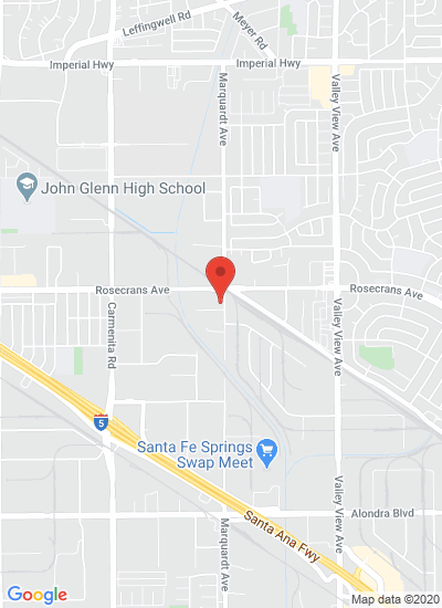 Map showing Santa Fe Springs, United States