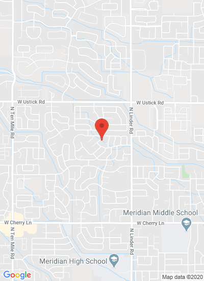 Map showing Meridian, United States