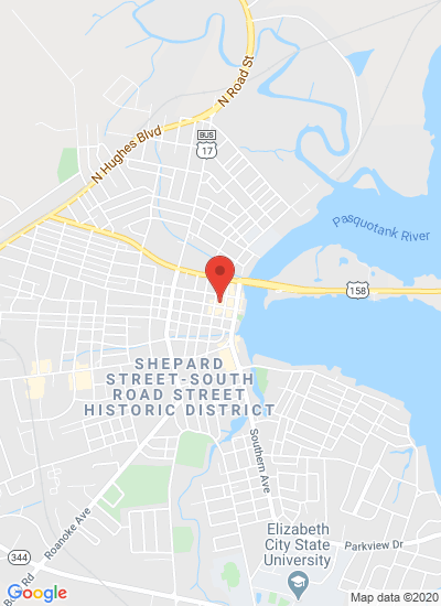 Map showing Elizabeth City, United States