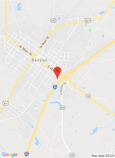 Map showing Benson, United States