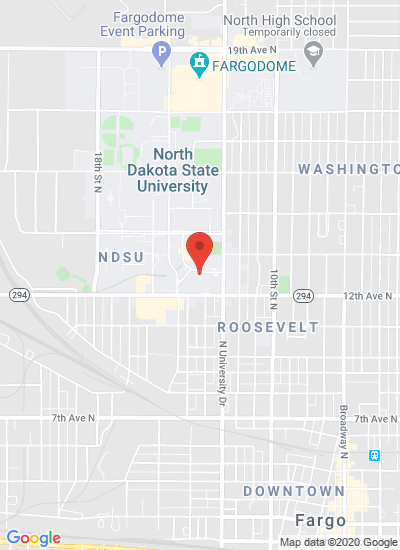 Map showing Fargo, United States