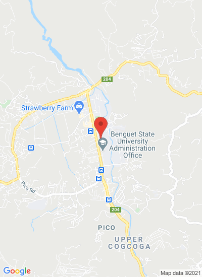 Map showing Benguet, Philippines