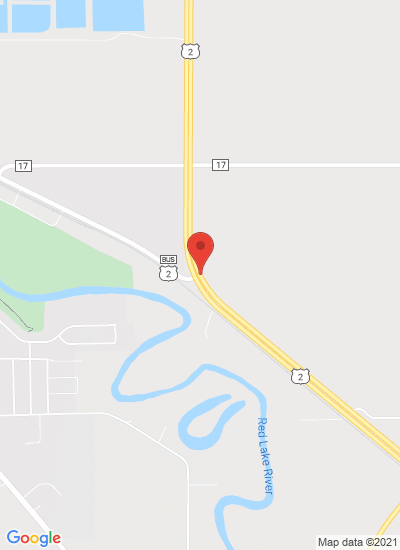 Map showing East Grand Forks, United States