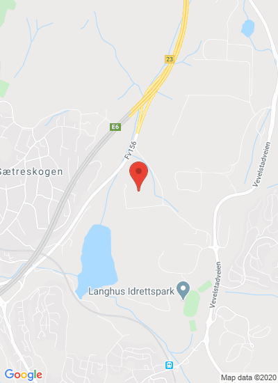 Map showing Langhus, Norway