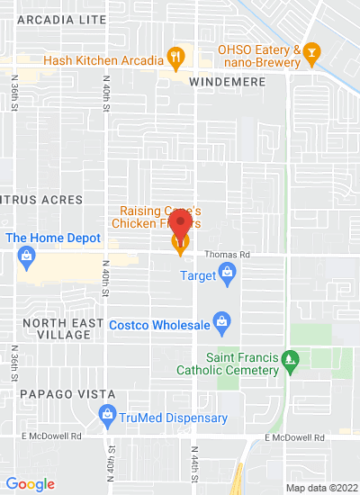 Map showing Phoenix, United States