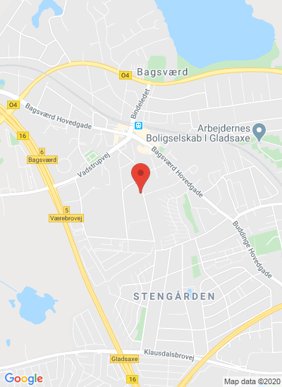 Map showing Bagsvaerd, Denmark