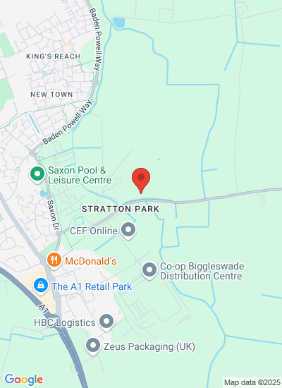 Map showing Biggleswade, United Kingdom