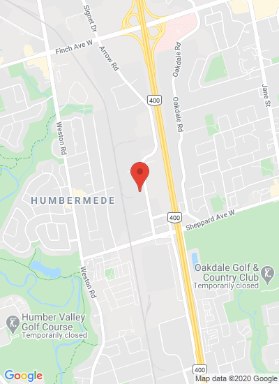 Map showing North York, Canada