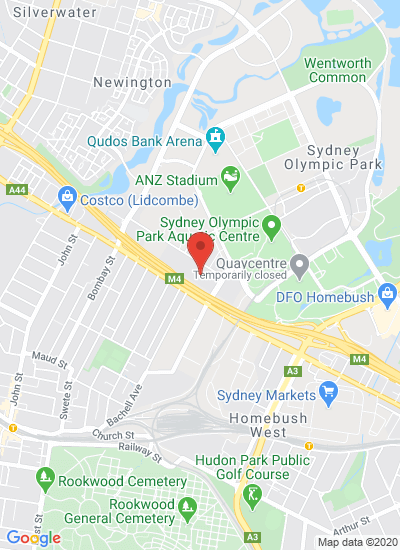 Map showing Lidcombe, Australia