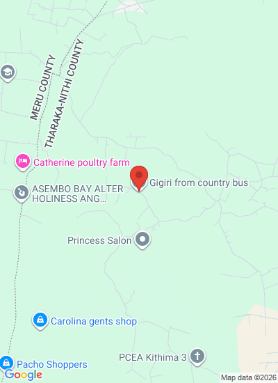 Map showing Nairobi, Kenya