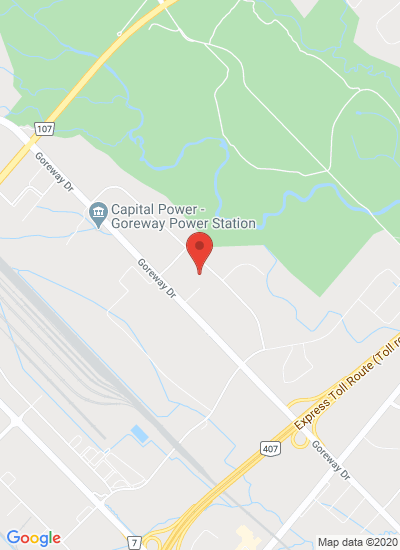 Map showing Brampton, Canada