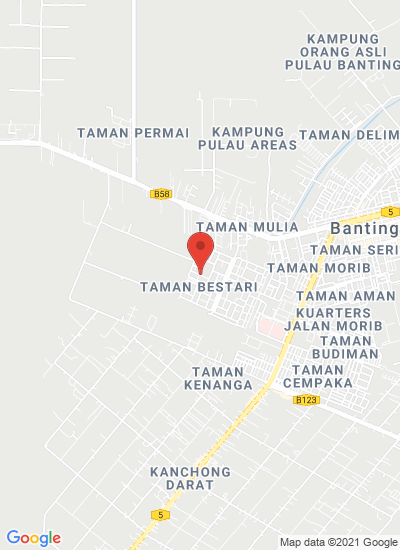 Map showing Banting, Malaysia