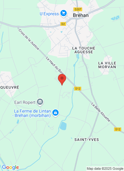 Map showing Bréhan-Loudéac, France