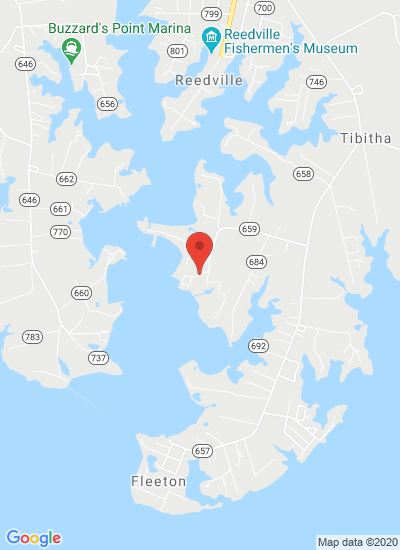 Map showing Reedville, United States