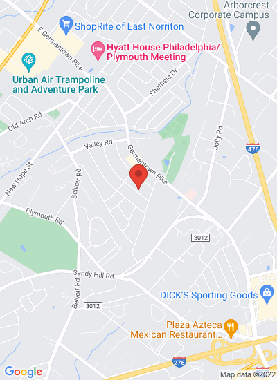 Map showing Plymouth Meeting, United States