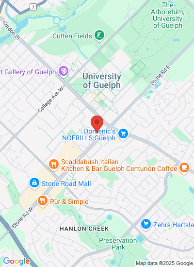 Map showing Guelph, Canada