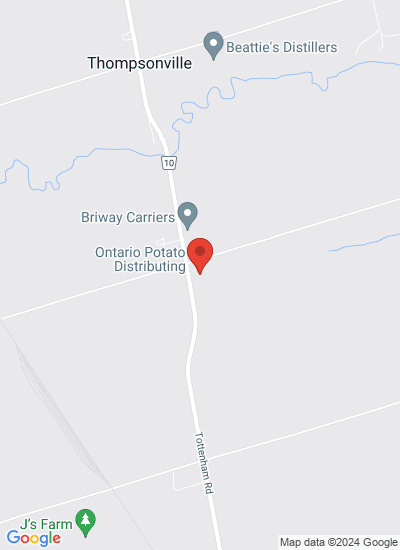 Map showing Alliston, Canada