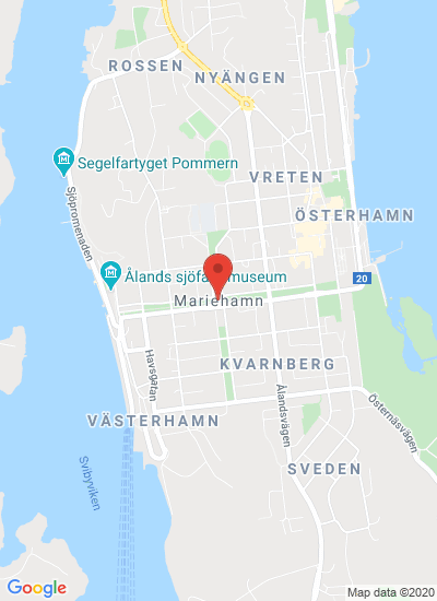 Map showing Mariehamn, Finland