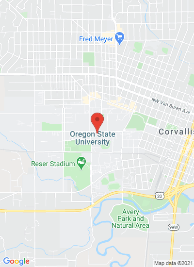 Map showing Corvallis, United States