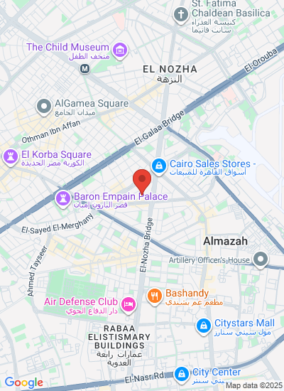 Map showing Heliopolis, Egypt