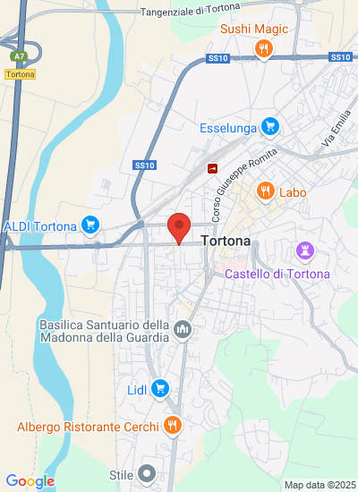 Map showing Tortona (AL), Italy