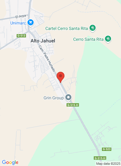Map showing San Bernardo, Chile