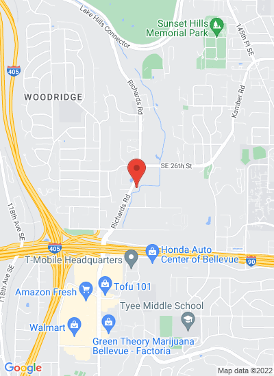 Map showing Bellevue, United States