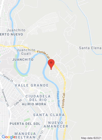Map showing Cali, Colombia