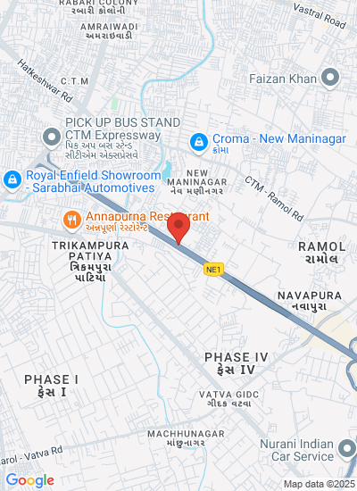 Map showing Ahmedabad, India