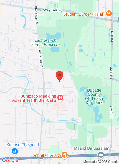 Map showing Glendale Heights, United States